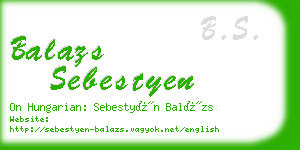 balazs sebestyen business card